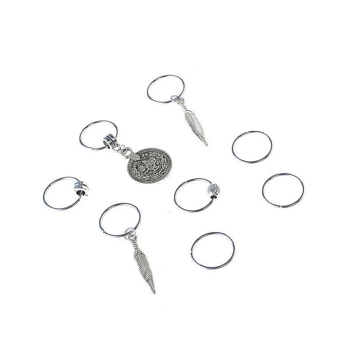 Buddha Stones Foglia antica Monete Perline Fermaglio per capelli Decorazione