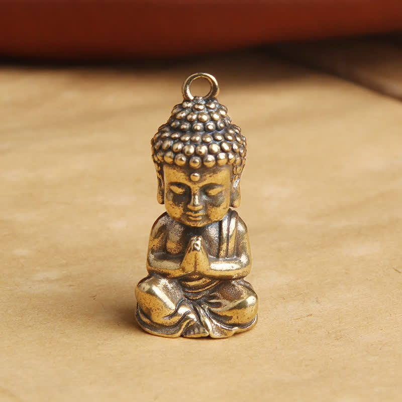 Portachiavi con ciondolo in rame con compassione del Buddha - image 1