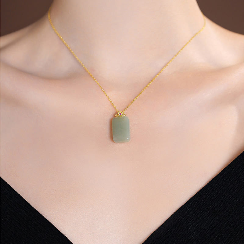 Collana con ciondolo a forma di farfalla Buddha che ride in giada ciano naturale Hetian Jade in argento sterling 925 - image 44