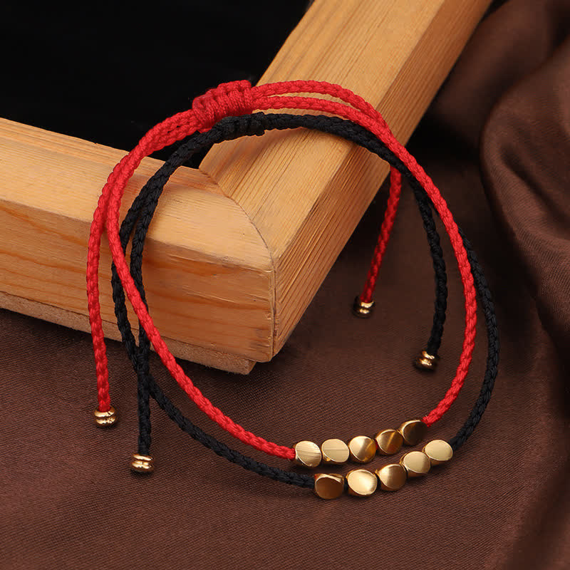 Braccialetto portafortuna rosso Buddha Stones FengShui