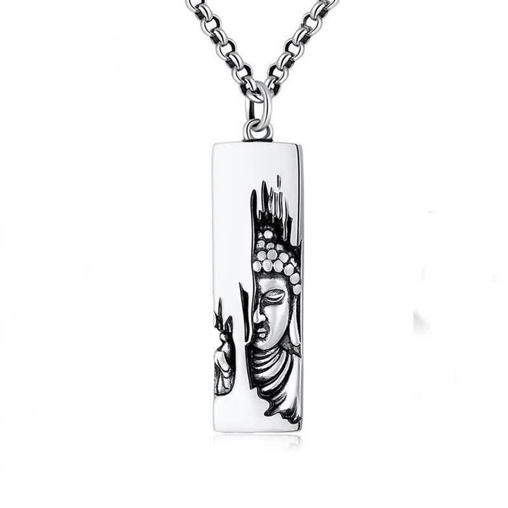 Buddha Stones Tathagata Buddha Forza Protezione Amuleto Fortunato Ciondolo Collana - Buddha+catena da 80 cm - image 10