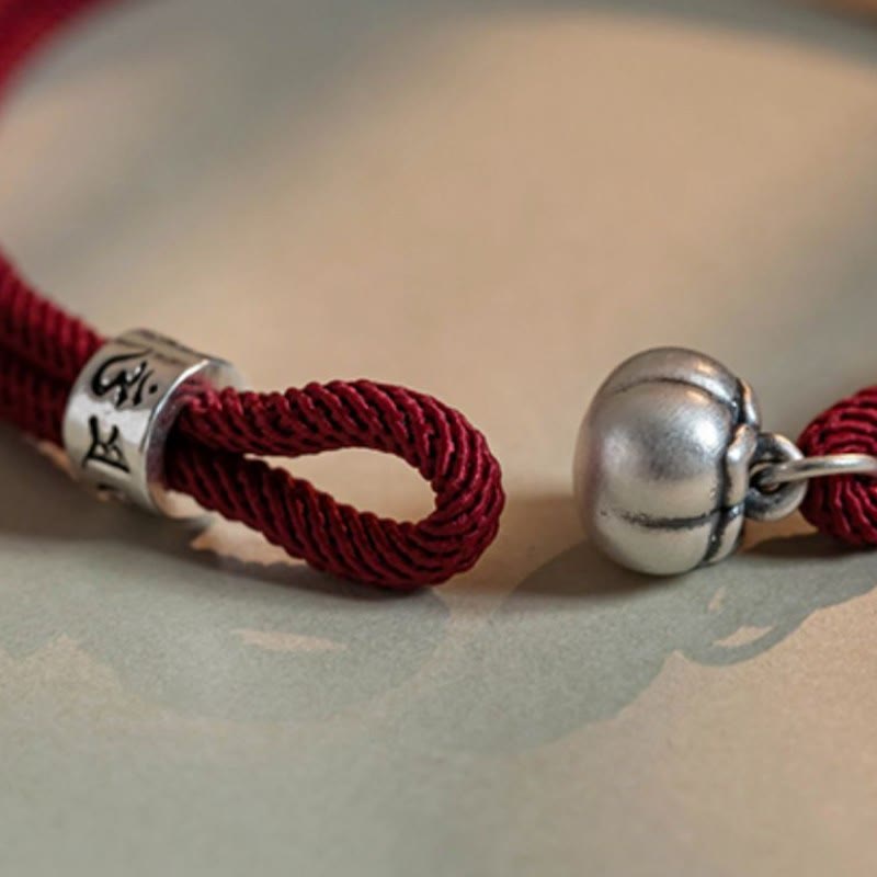 Bracciale intrecciato con Buddha Stones, fatto a mano in argento sterling 925, tibetano, Om Mani Padme Hum, protezione dalla fortuna