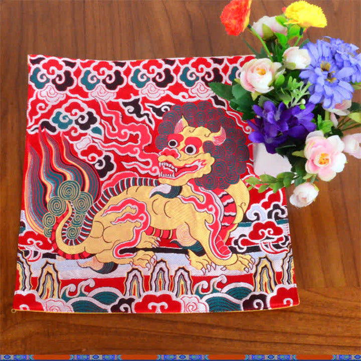 Tappetino per altare di preghiera Fengshui Kirin, tappetino per meditazione curativa, simbolo di buon auspicio