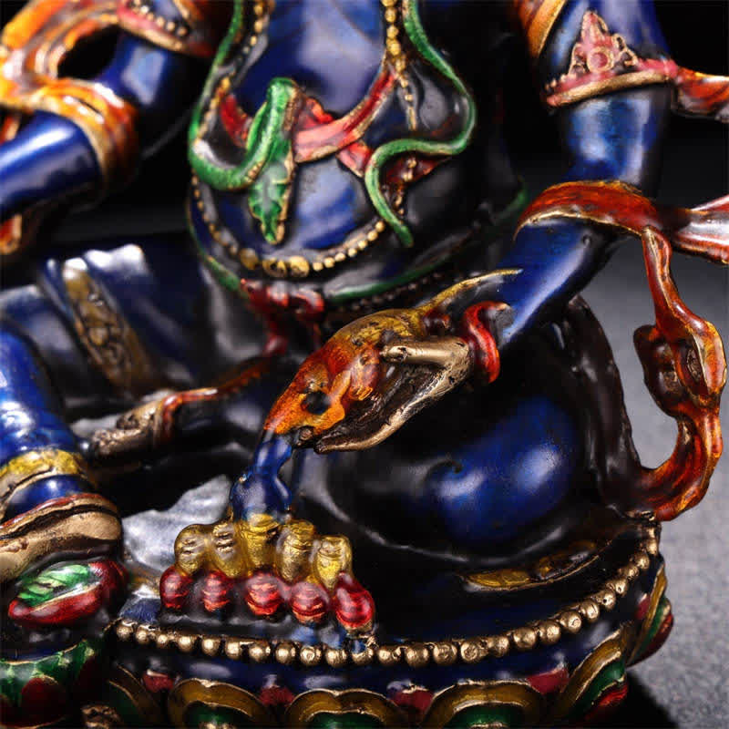 Statua in rame della serenità della statuetta del Bodhisattva Jambhala giallo, decorazione per la casa - image 8