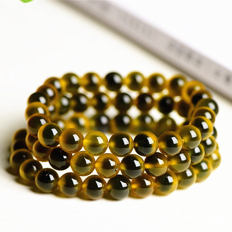 Braccialetto di perline di forza armonia agata caramella colorata naturale Buddha Stones