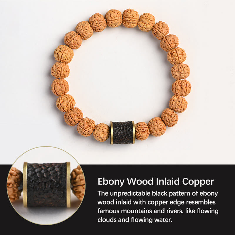 Buddha Stones Tibet Rudraksha Bodhi Seme Ricchezza Auspicio Bracciale