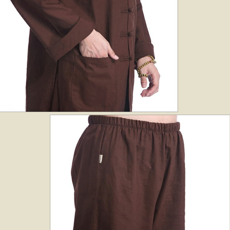 Buddha Stones, rana cinese, bottone, design, meditazione, preghiera, cotone, lino, spirituale, pratica zen, yoga, abbigliamento da uomo - image 19