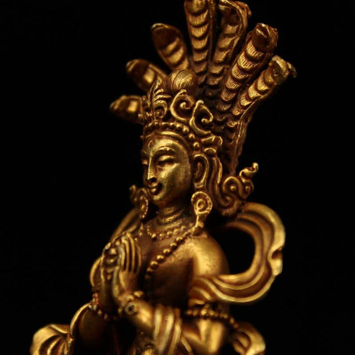 Decorazione della statua in rame di protezione del Bodhisattva Nagarjuna - image 5