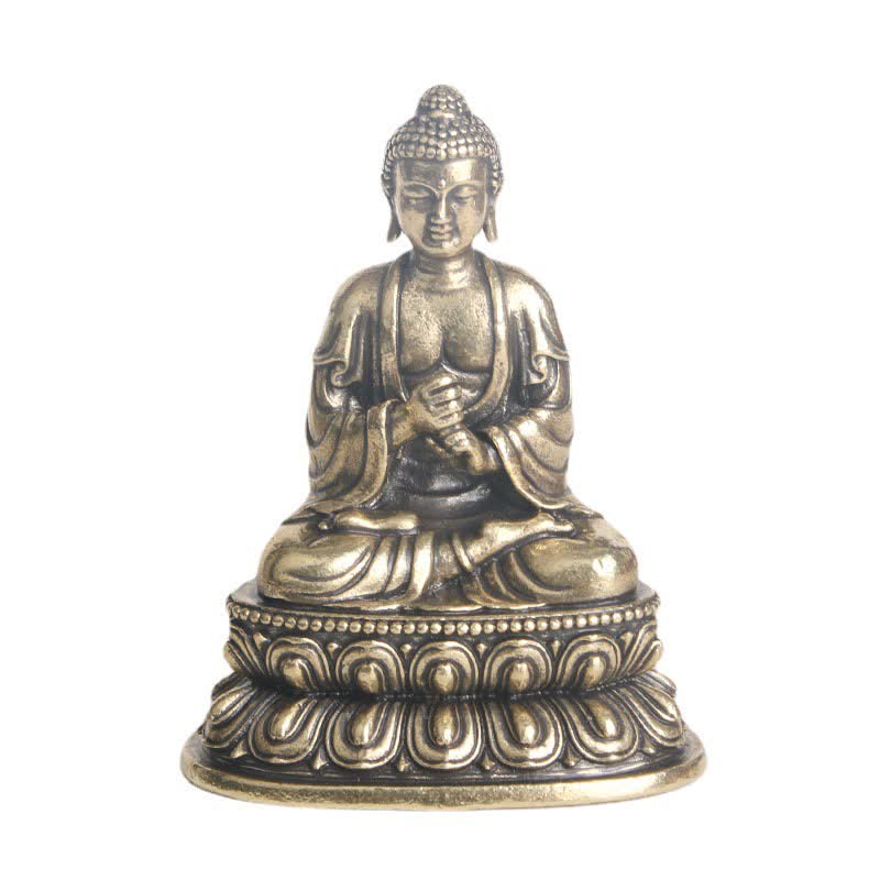Decorazione della statua in rame della serenità del Buddha Tathagata - image 8