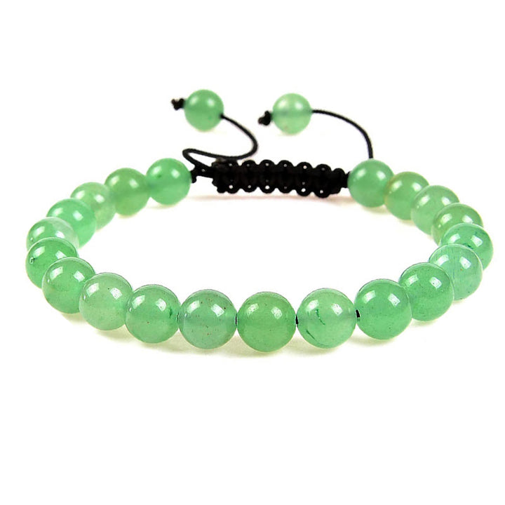 Buddha Stones Pietre di cristallo con potere curativo naturale Bracciale unisex regolabile in macramè - Avventurina verde - image 9
