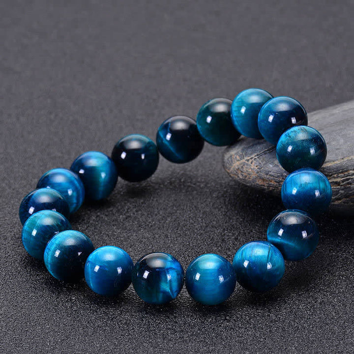 Braccialetto di protezione con occhio di tigre blu Buddha Stones - image 8