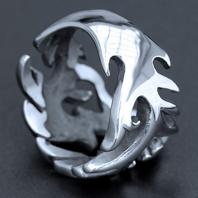 Anello regolabile con motivo a drago Buddha Stones, protezione e forza
