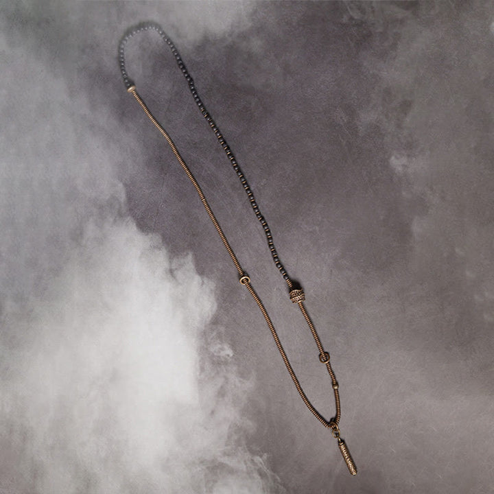 Bracciale multistrato in ottone e rame con Buddha Stones - image 7