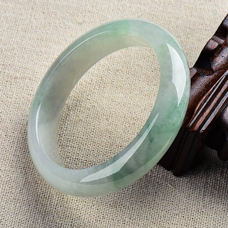Braccialetto di giada naturale per la guarigione della fortuna e della prosperità - Giada naturale da 64 mm (il colore può variare) - image 0