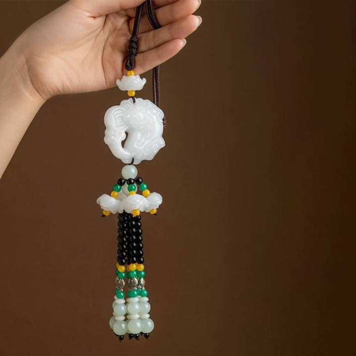 Buddha Stones FengShui Giada PiXiu Benedizione Ciondolo Auto Decorazione