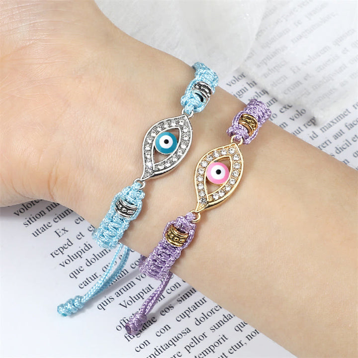 Braccialetto di corda Buddha Stones Evil Eye Keep Away Evil Spirits