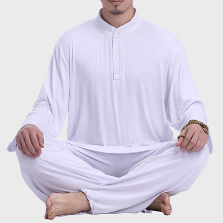 Buddha Stones Meditazione Preghiera Spirituale Zen Tai Chi Pratica Yoga Abbigliamento Uomo Set - image 15