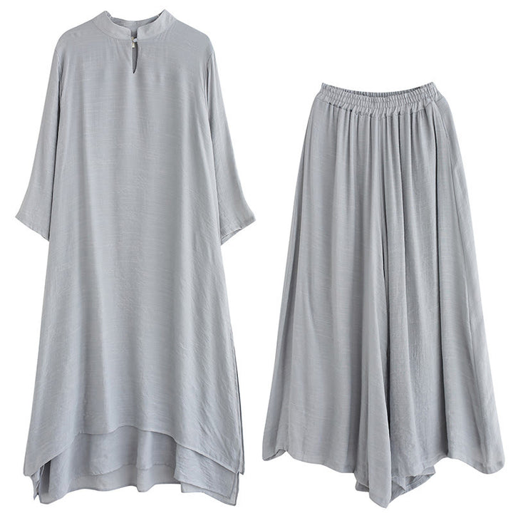 Buddha Stones Modello semplice Meditazione Preghiera Spirituale Zen Pratica Yoga Abbigliamento Donna Set - image 2