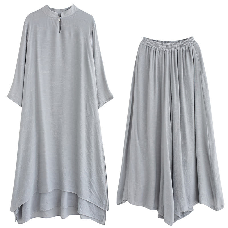 Buddha Stones Modello semplice Meditazione Preghiera Spirituale Zen Pratica Yoga Abbigliamento Donna Set