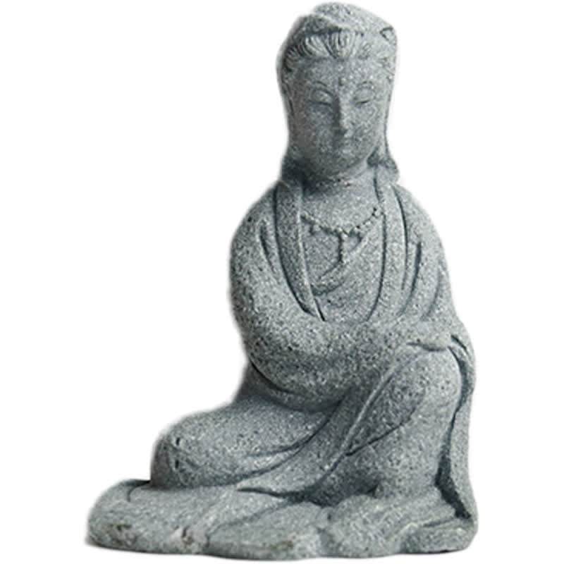 Buddha Stones Avalokitesvara Statua Benedizione Decorazione per la casa - image 17