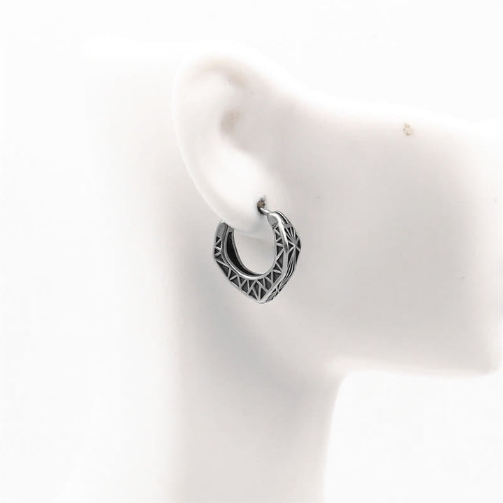 Orecchini Viking Hoop Titanium Steel Balance - image 3