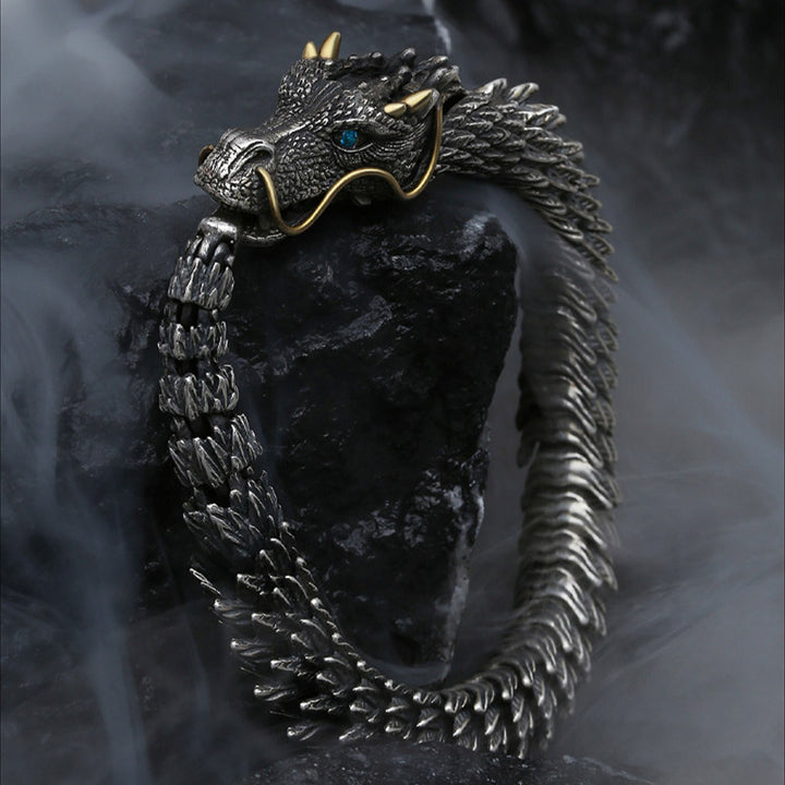 Braccialetto a catena con amuleto fatto a mano con drago nordico Buddha Stones , protezione dalla fortuna