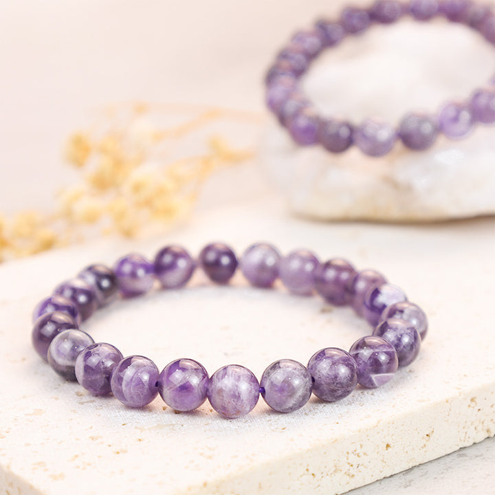 Buddha Stones Bracciale di purificazione in ametista