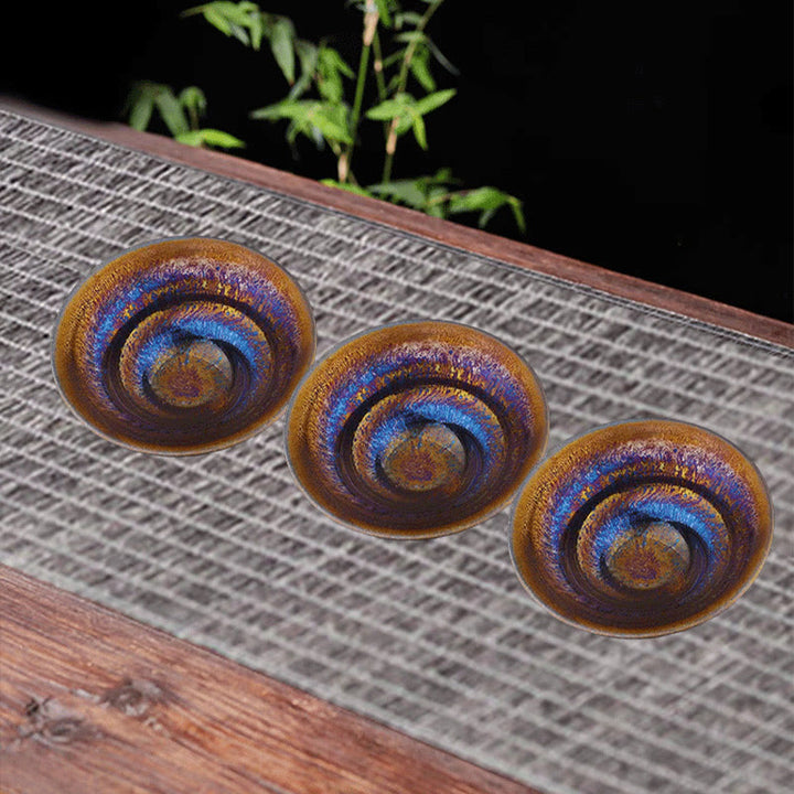 Buddha Stones cinese Jianzhan colorato Via Lattea smaltata tazza da tè in ceramica Tenmoku Kung Fu tazza da tè