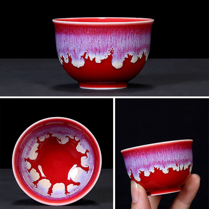 Buddha Stones Tazza da tè in ceramica cinese Jianzhan Glaze Kiln Change Tenmoku Kung Fu Tea Cup