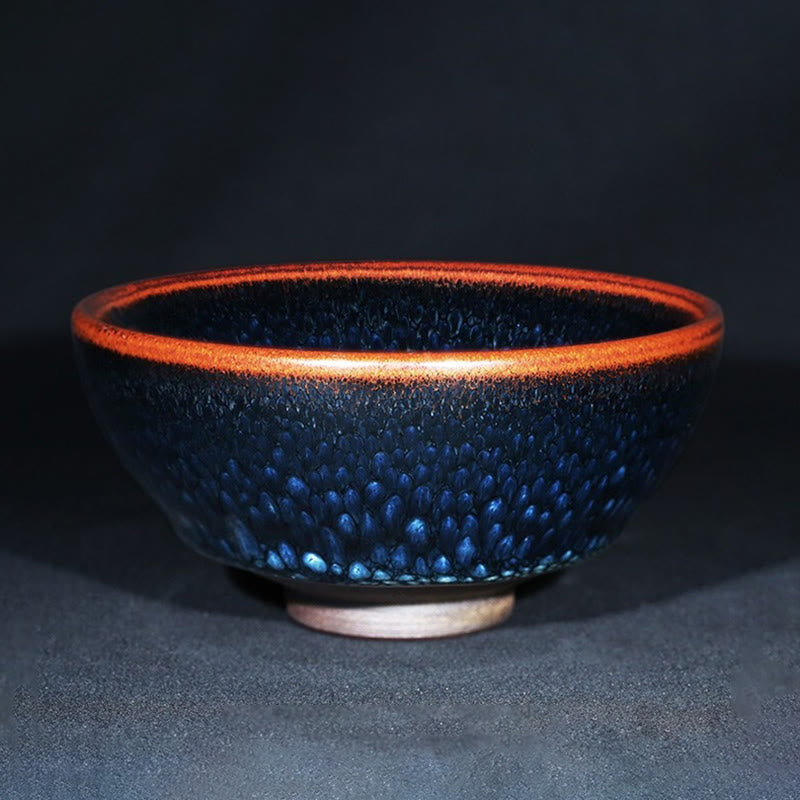 Buddha Stones fatto a mano blu francolino macchia cinese Jianzhan tazza da tè in ceramica Kung Fu tazza da tè ciotola - image 2