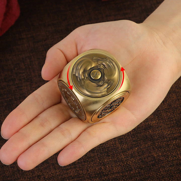 Buddha Stones Quattro Bestie Feng Shui Yin Yang Bagua Moneta di rame Armonia Decorazione girevole