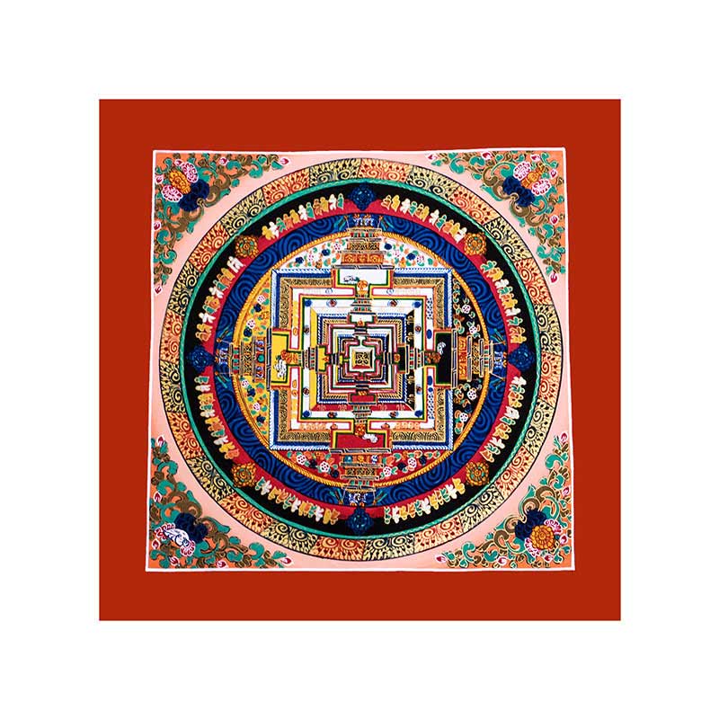 Pittura tibetana fatta a mano Thangka Mandala Blind Box Motivo colore casuale