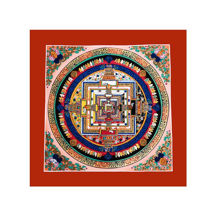 Pittura tibetana fatta a mano Thangka Mandala Blind Box Motivo colore casuale