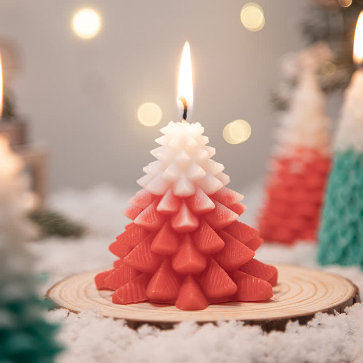 Candela profumata in cera di soia per albero di Natale, regalo per familiari e amici