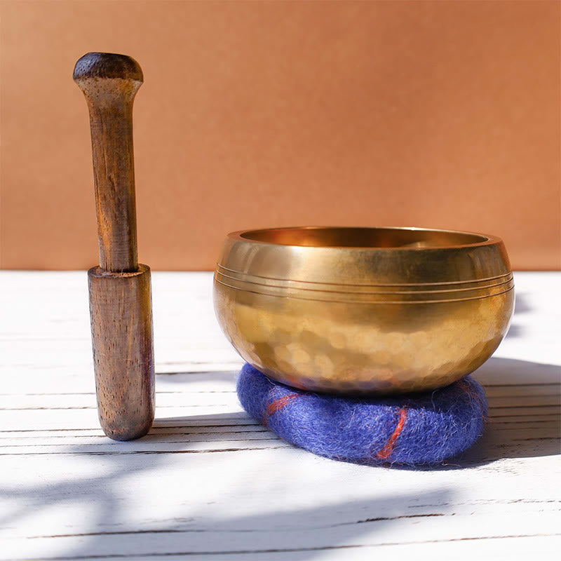 Ciotola sonora tibetana per meditazione, realizzata a mano per la guarigione e la consapevolezza. Set di ciotole tibetane. - image 1