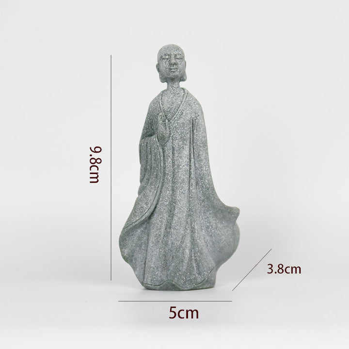 Buddha Stones Meditazione Buddha Monaco Serenità Decorazione della casa - Buddha con una mano 5*3,8*9,8 cm - image 7