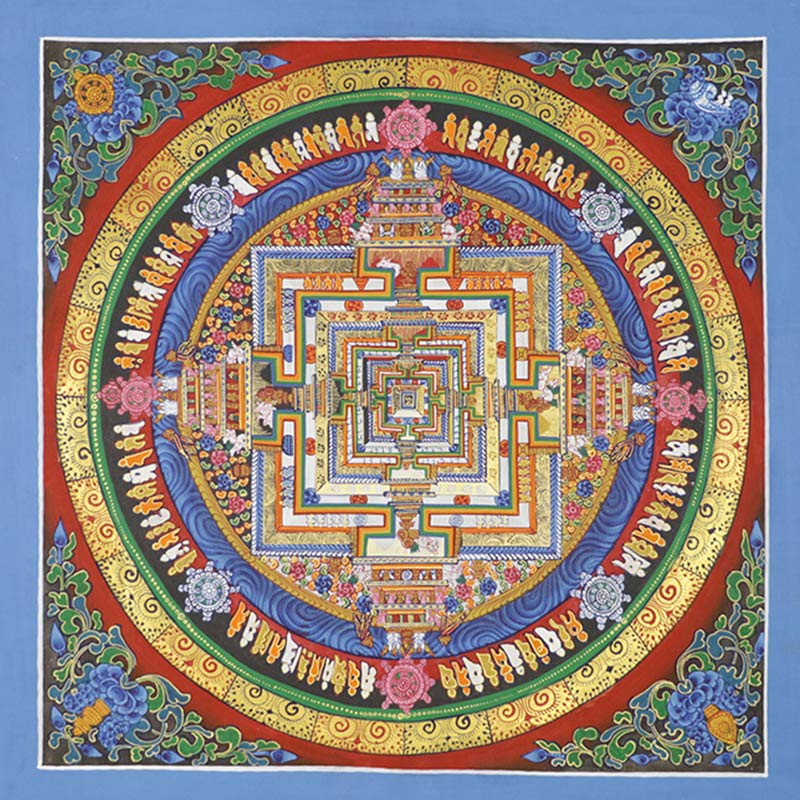 Buddha Stones Pittura Thangka tibetana, benedizione, decorazione fatta a mano - image 9