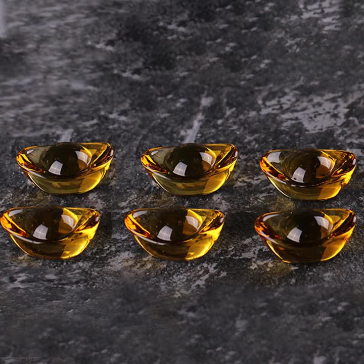 Ciotola del tesoro in cristallo Liuli fatta a mano, pezzo d'arte, decorazione per la casa - image 9