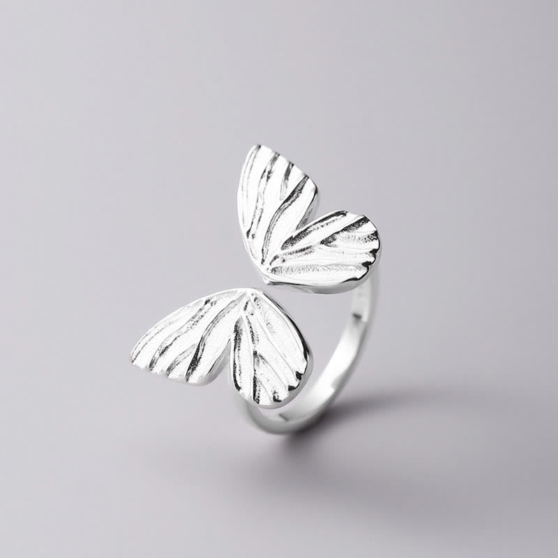 Anello Buddha Stones 925 Sterling Silver Butterfly Love Freedom
