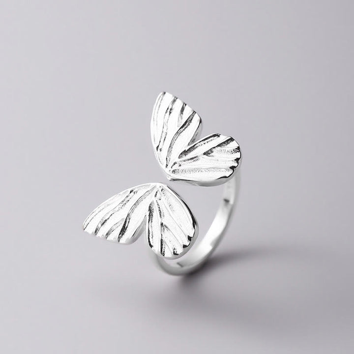Anello Buddha Stones 925 Sterling Silver Butterfly Love Freedom