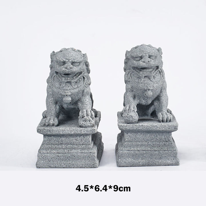 Buddha Stones Leone Fu Foo Cani Elefante Allontanare il Male Benedizione Decorazione della Casa