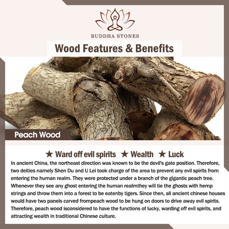Braccialetto Buddha Stones Peach Wood Lotus Cinnabar Luck Wealth