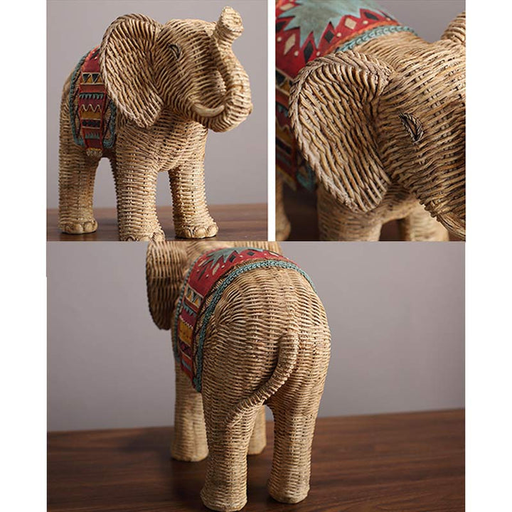 Decorazione per la casa in resina con elefante, saggezza e ricchezza - image 14