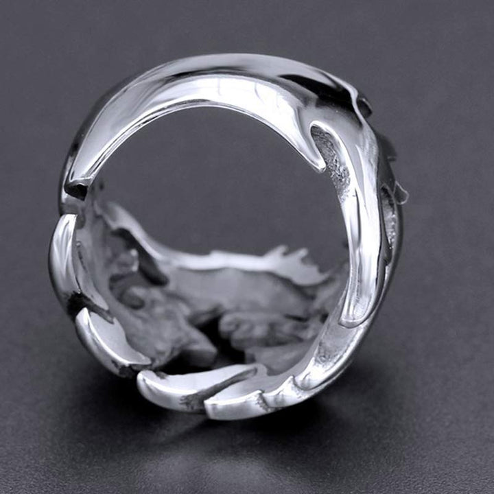 Anello regolabile con motivo a drago Buddha Stones, protezione e forza