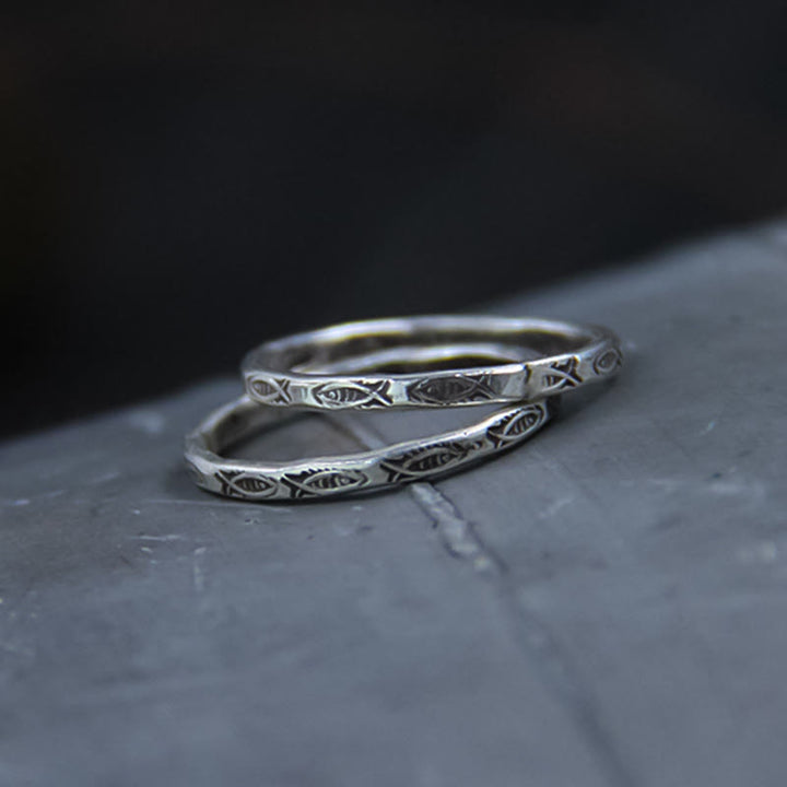 Anello Buddha Stones 925 Sterling Silver Luck Koi Fish Wealth - image 5