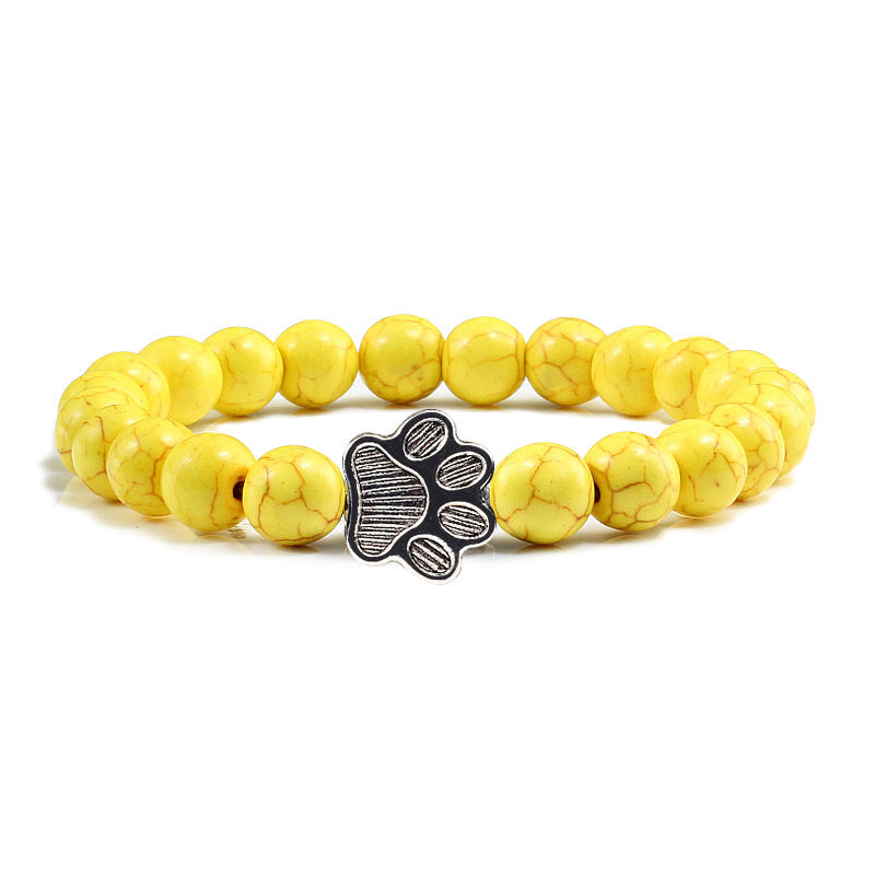 Buddha Stones Braccialetto con pietra "Salva un cane" - Perline gialle - image 12