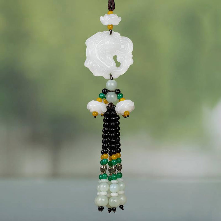 Buddha Stones FengShui Giada PiXiu Benedizione Ciondolo Auto Decorazione