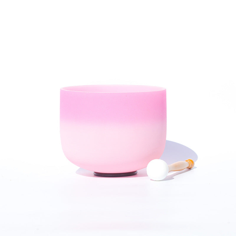 Ciotola sonora tibetana in cristallo color caramella, realizzata a mano per yoga, meditazione e consapevolezza. - 8 pollici (20,3 CM) Rosa - image 5
