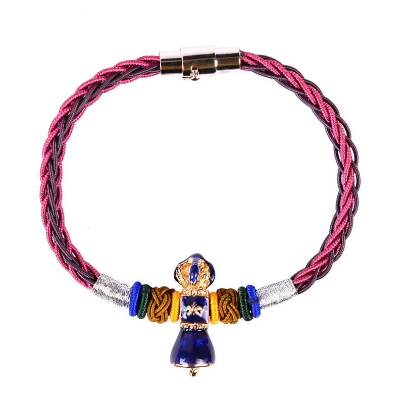 Braccialetto tibetano fatto a mano Dorje Vajra Strength con otto fili