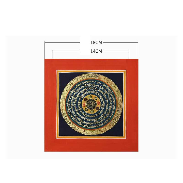 Dipinto Thangka tibetano fatto a mano, benedizione spirituale, scatola cieca, motivo a colori casuali